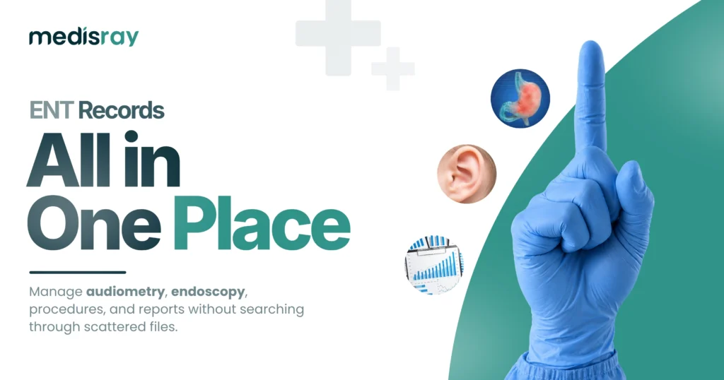 ENT EMR software to manage audiometry, endoscopy, ENT procedures, and medical reports in one place.