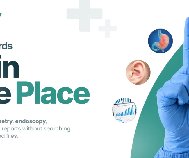 ENT EMR software to manage audiometry, endoscopy, ENT procedures, and medical reports in one place.